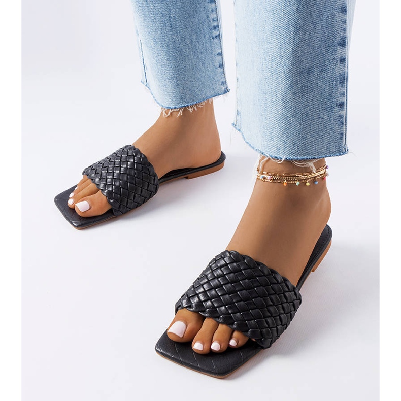 Bladguld svarta vävda diabilder 1