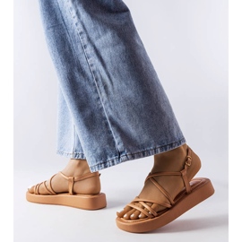 Bruna platåsandaler från Brunelle 1