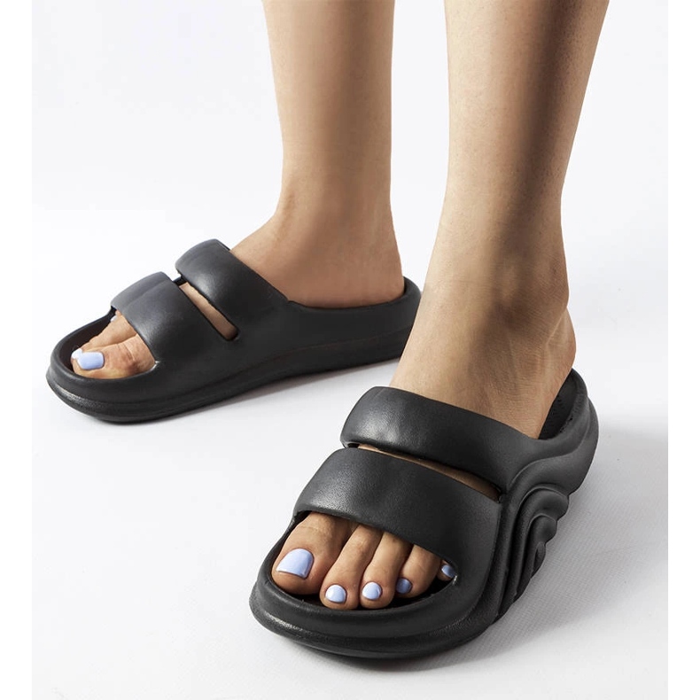 Svarta gummiflip flops från Geneve 1