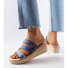 Blå kilasandaler från Boston 1