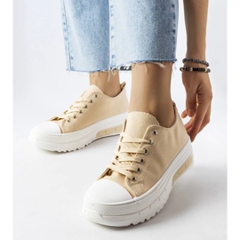 Beiga plattformssneakers från Hawthorne beige 1