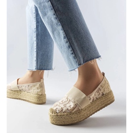 Beige mesh espadrillor från Bateliers 1