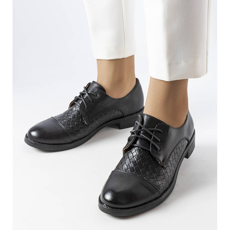 Beige brogues LS5379 Taupe svart 1