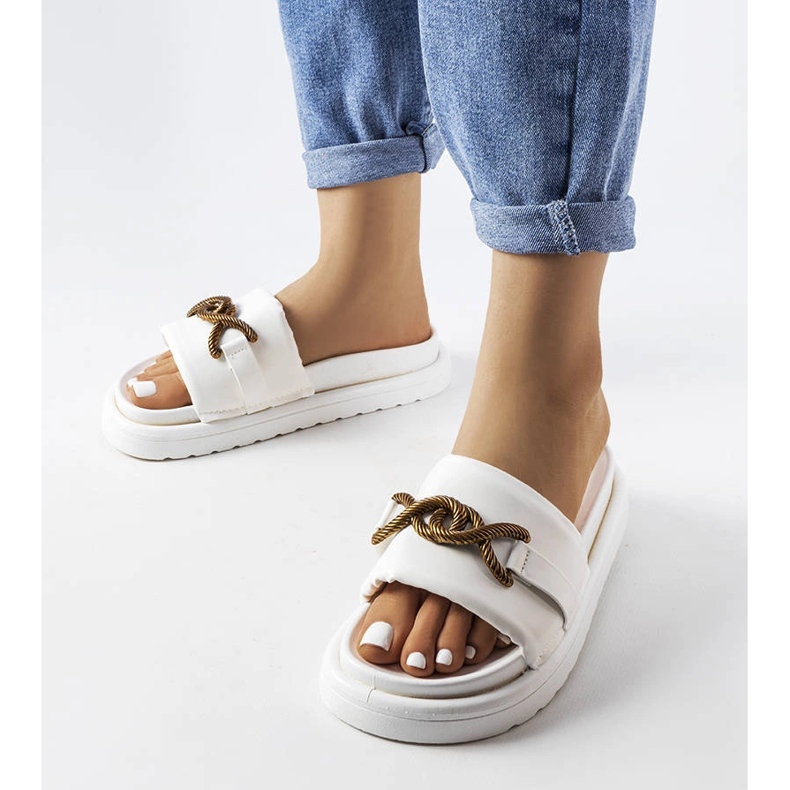 Vita platåsandaler från Frédérique 1