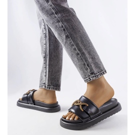 Svarta platåsandaler från Frédérique 2