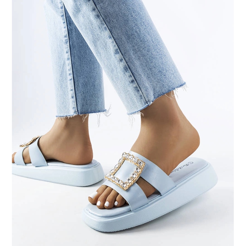 Fusbert blå strass reglage 2