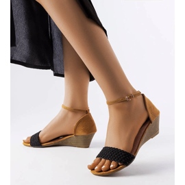 Veltri svarta kilasandaler 1