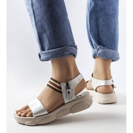 Silver metallic sport sandaler från Parsip 1