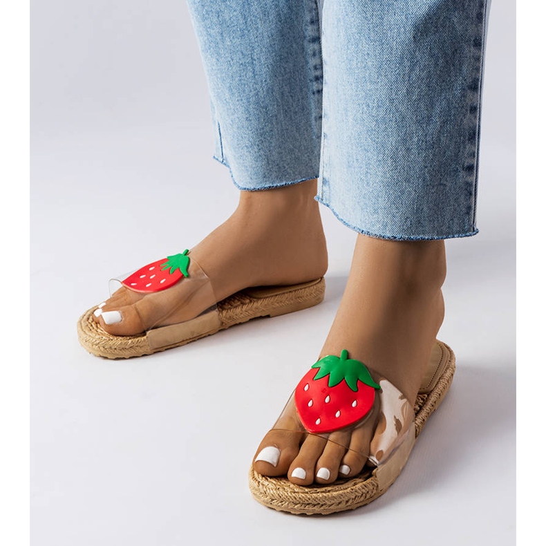 Transparenta tofflor med Foddie dekoration färglös 1