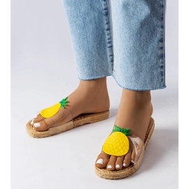 Transparenta tofflor med Foddie dekoration färglös 1