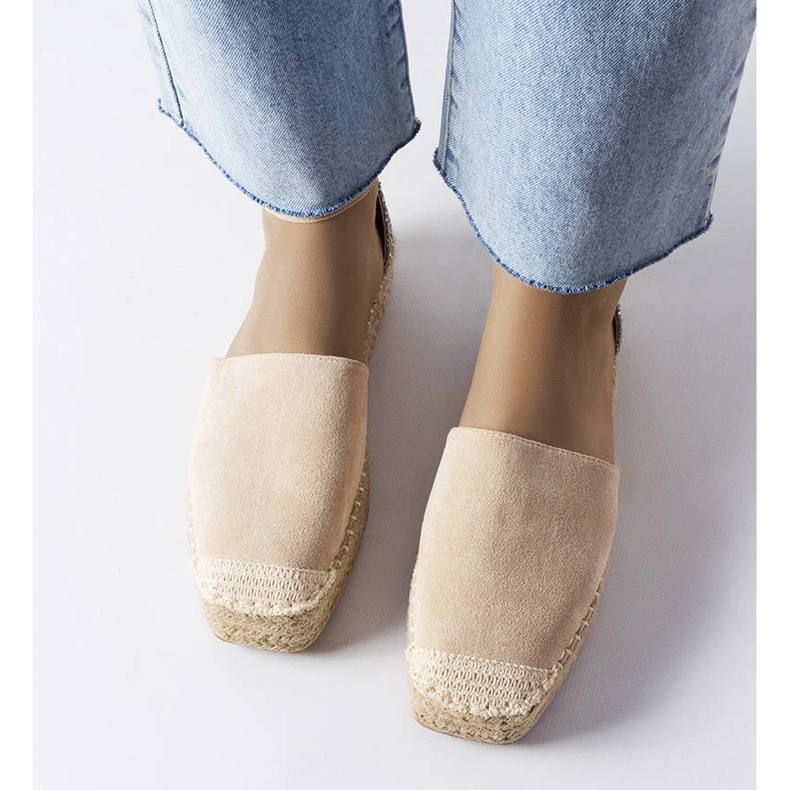Beige espadrillor med glitterinlägg från Myasia 1