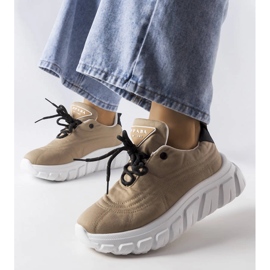 Mörkbeige sneakers från Aisys 1