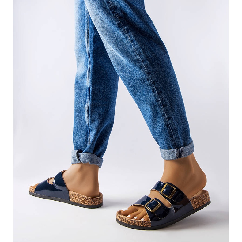 Blå kork diabilder med spännen från Lee Cooper LCW-22-35-1157L 2