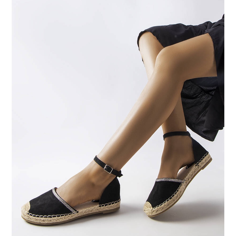 Licia svarta espadrillor 1