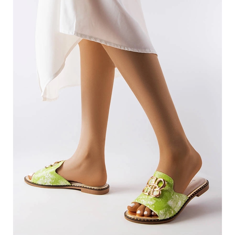 Lea gröna diabilder med spänne 2