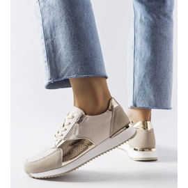Goodin Beige genombrutna läderskor från Galileo 2