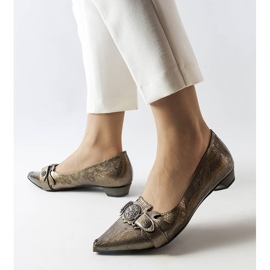 Silver pumps med låg klack från Siciliano grå 2