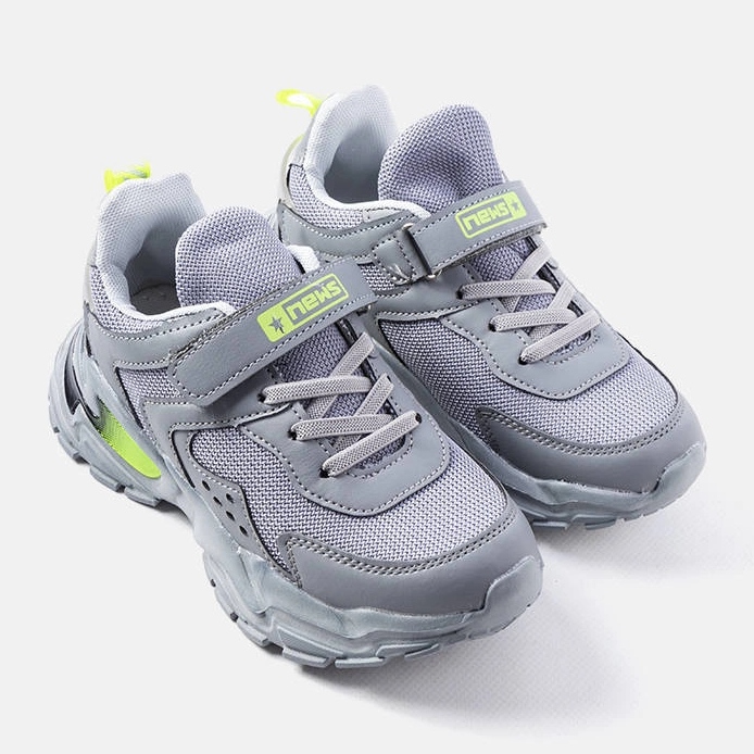 Gråa barnsneakers från Ansel 1