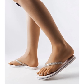 Vita flip-flops med cubic zirconia Patrier 2