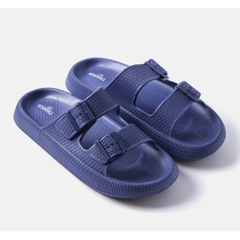 Karersee marinblå tofflor för män 1