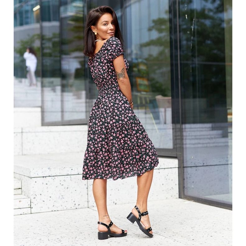 Svarta högklackade sandaler från Donizetti 1