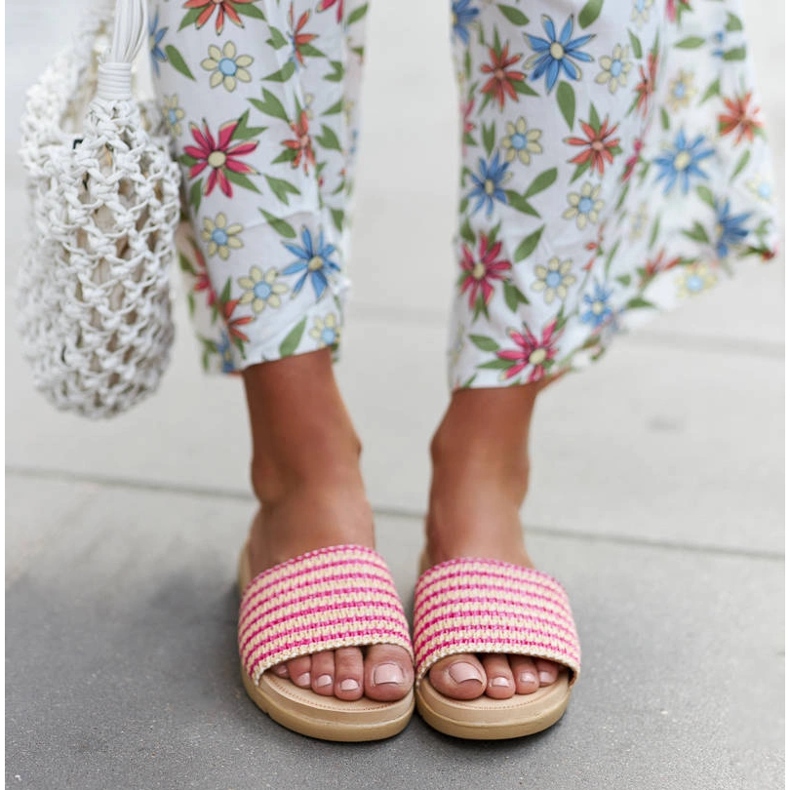 Rosa vävda Capovalle-rutschbanor 1