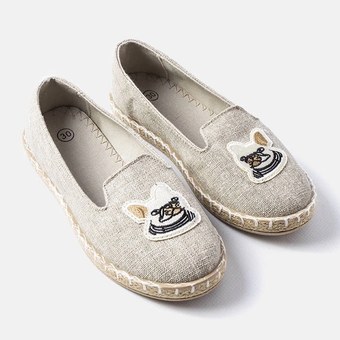 Inna Gråa barnsneakers med Peppi-applikation 1