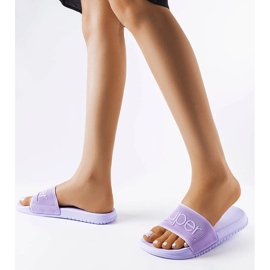 Lila gummitofflor från Azelio violett 1