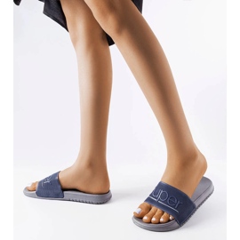 Grå gummitofflor från Azelio blå 1