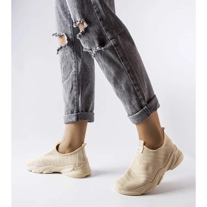 Beiga textilsneakers från Aaron beige 1