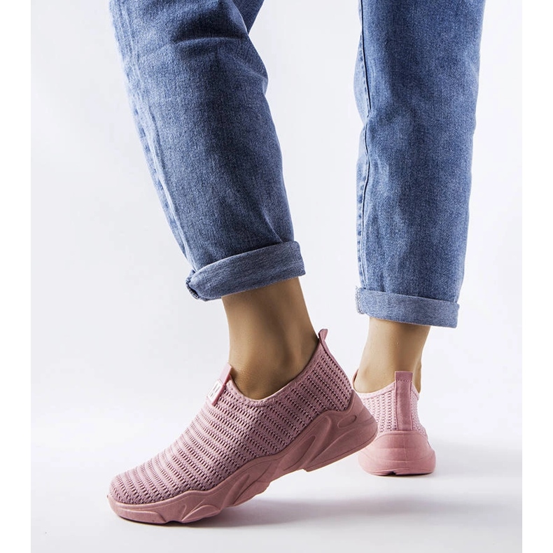 Rosa slip-on sneakers från Azalee 1