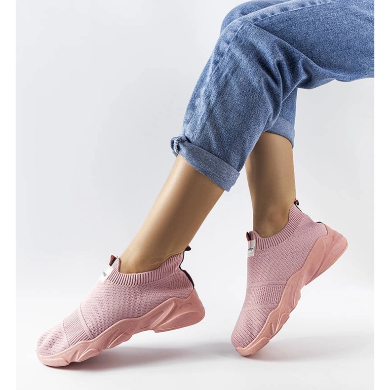 Rosa slip-on sneakers från Greco 1
