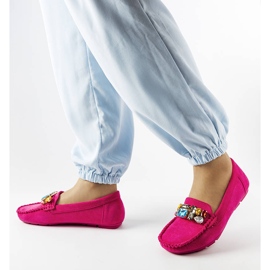 Rosa loafers med lädersula från Bertrand 1