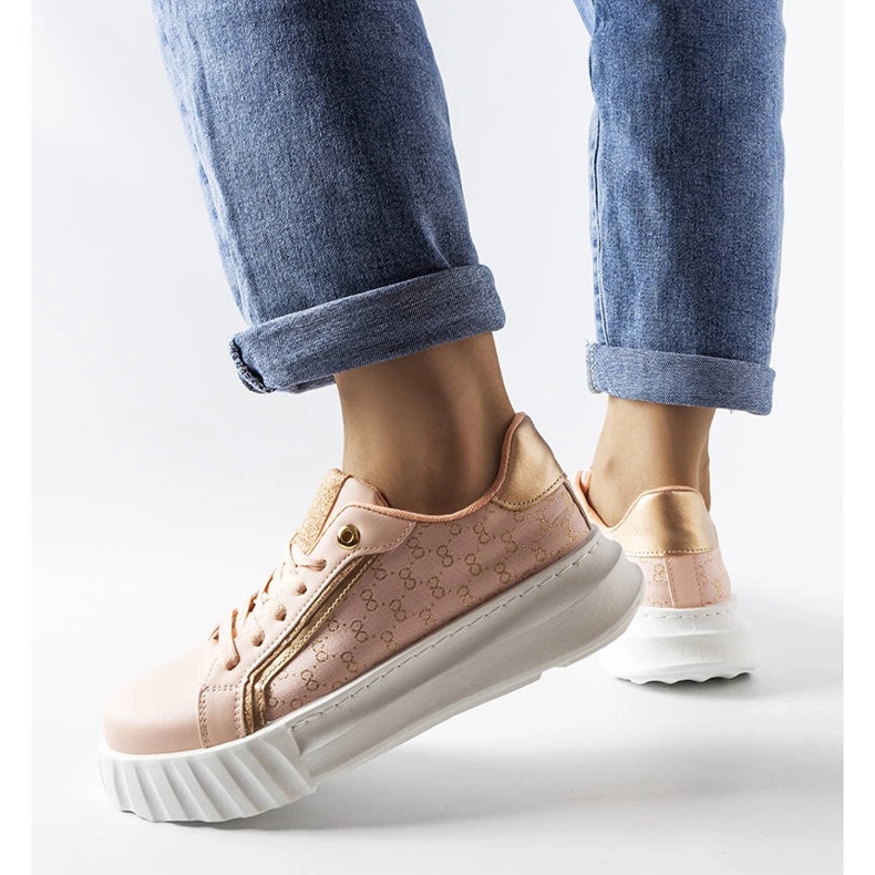 Rosa platåsneakers från Giuseppe 1