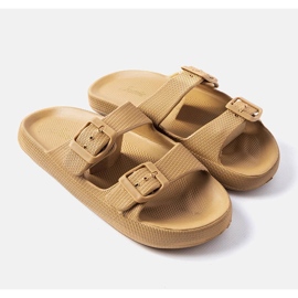 Bruna gummisliders med spännen från Padova 1