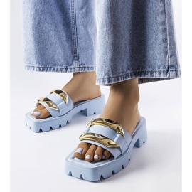 Blå sliders med tjock sula från Provinc 1