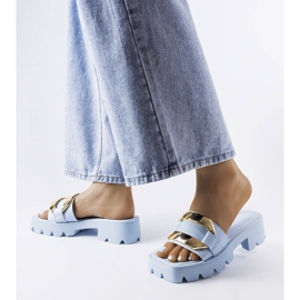 Blå sliders med tjock sula från Provinc 2