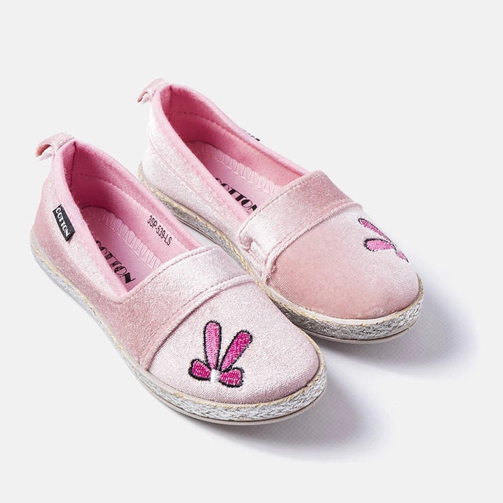 Rosa velourballerinor från Patria 1