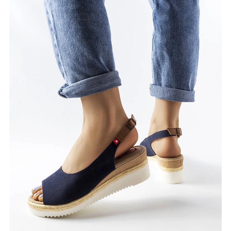 Marinblå kilasandaler Big Star JJ276046 1