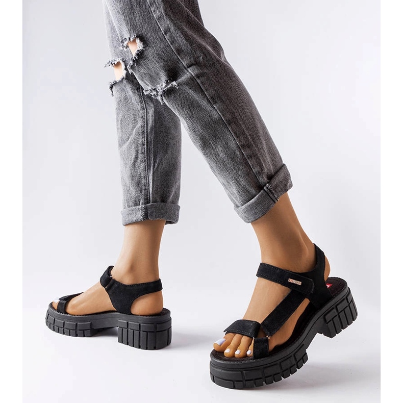 Svarta sandaler på stolpen Big Star LL276035 1