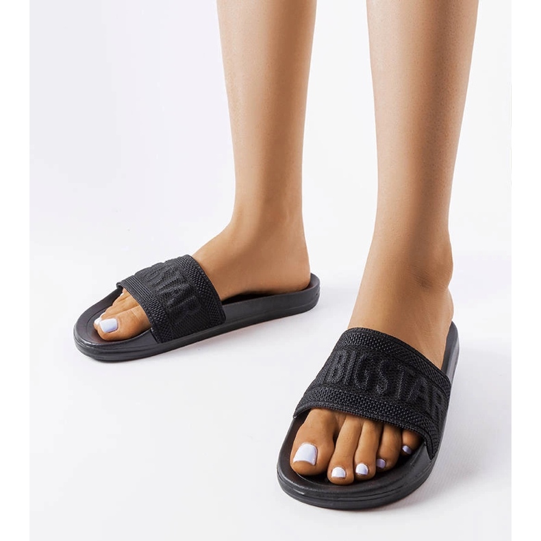 Big Star svarta tofflor LL274A158 1