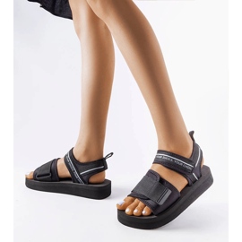 Big Star svarta skumsandaler LL274784 1