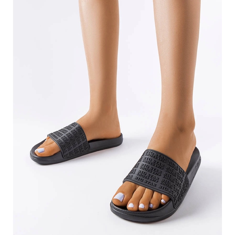 Big Star svarta tofflor LL274A147 1