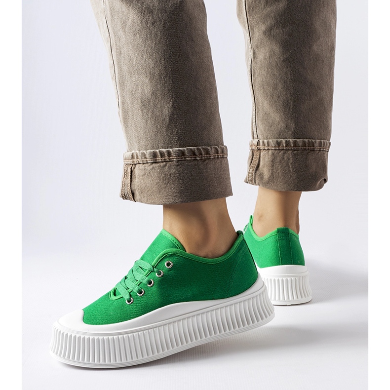 Gröna Rina plattformssneakers 1