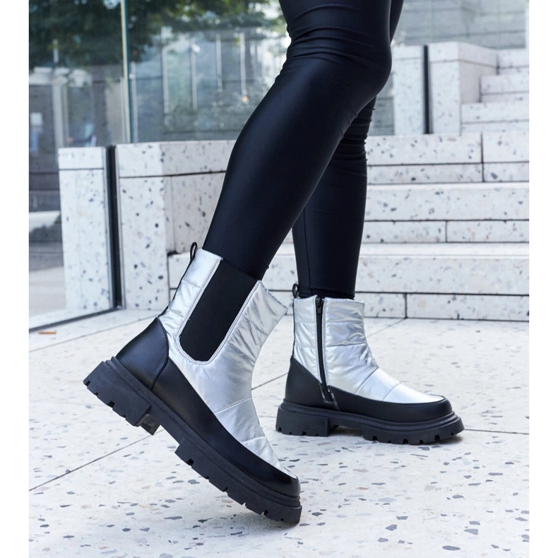 Galvani metallic isolerade snöstövlar silver- 1