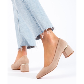 Goodin Eleganta mockapumpar beige 2