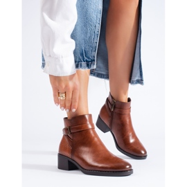 W. Potocki Potocki svarta högklackade ankelstövlar för kvinnor brun 1