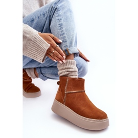 Snöskor i mocka för kvinnor Maciejka 06257-29 Brun 2