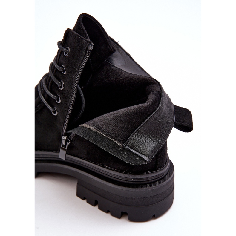 Ankelstövlar för kvinnor med dragkedja, svart Apolosi 2