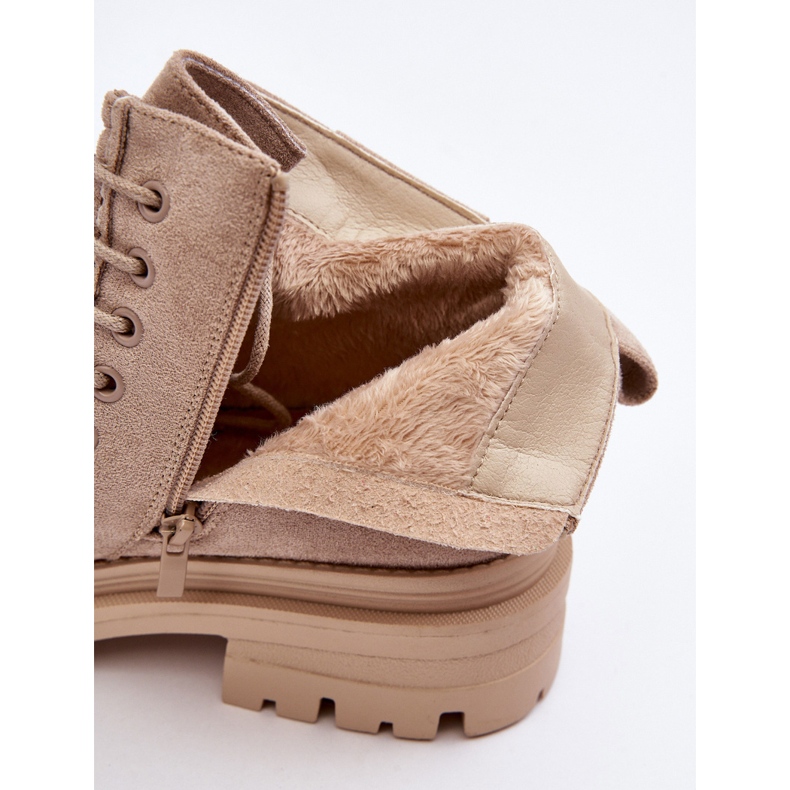 Beige Apolosi Damstövlar med dragkedja 2